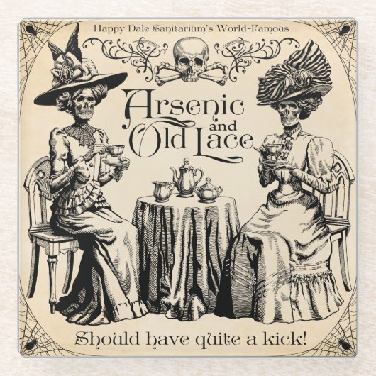 Arsen und Alte Spitzen Glasuntersetzer (Vorderseite)