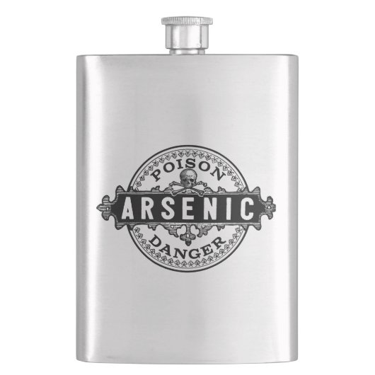 Arsen-Vintag-Style-Giftsiegel Flachmann (Vorderseite)