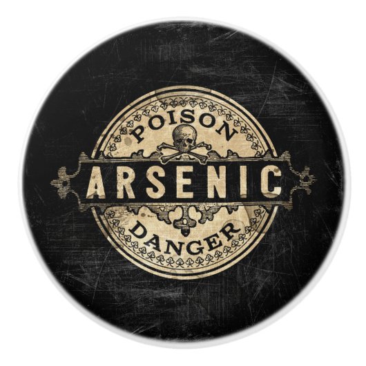 Arsen-Vintag-Style-Giftsiegel Keramikknauf (Vorderseite)