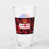 Arsenal 10 Trinkglas Glas (Vorderseite)