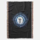 Arsencia Ethereal Silver Light Fraktal Art Decke (Vorderseite Vertikal)