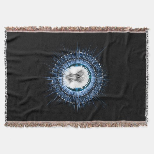 Arsencia Ethereal Silver Light Fraktal Art Decke (Vorderseite)
