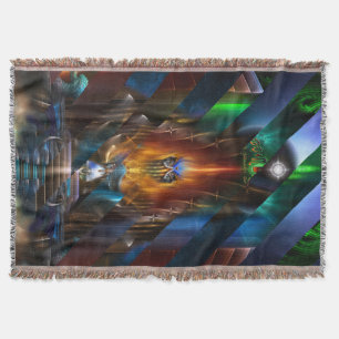 Arsencia Golden Goddess Razor Cut Throw Blanket Decke