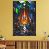 Arsencia Golden Goddess Razzia Cut Canvas Print Leinwanddruck (Insitu (Wohnzimmer))