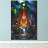 Arsencia Golden Goddess Razzia Cut Canvas Print Leinwanddruck (Insitu (Holzboden))