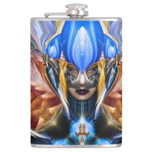 Arsencia Golden Setren P080910 Wrapped Vinyl Flask Flachmann