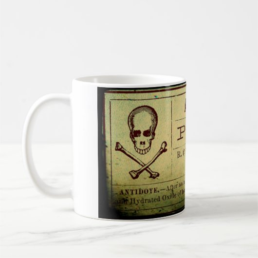 Arsenetikett Kaffeetasse (Links)