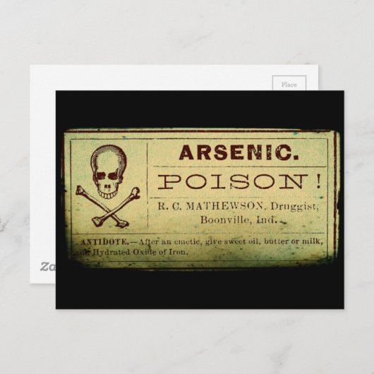 Arsenetikett Postkarte (Vorne/Hinten)