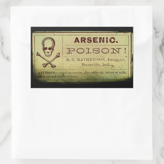 Arsenetikett Rechteckiger Aufkleber (Tasche)