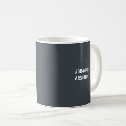 Arsenfarbhex-Code-Tasse Kaffeetasse (VorderseiteRechts)