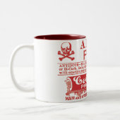 Arsenhaltige Gift-Tasse Zweifarbige Tasse (Links)