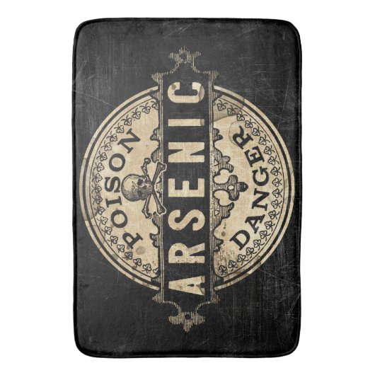 Arsenhaltiger Vintager Art-Gift-Aufkleber Badematte (Vorderseite Vertikal)