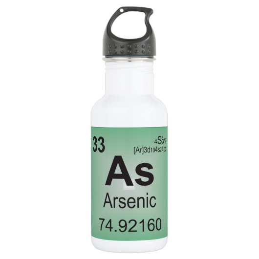 Arsenhaltiges einzelnes Element vom Periodensystem Trinkflasche (Vorderseite)
