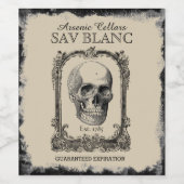 Arsenic Cellars Sav Blanc Halloween Weinlabel Weinetikett (Einzelnes Label)