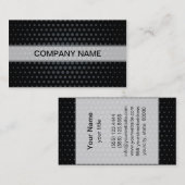 Arsenic Techno Dots Modern Black Visitenkarte (Vorne/Hinten)