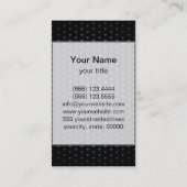 Arsenic Techno Dots Modern Black Visitenkarte (Rückseite)