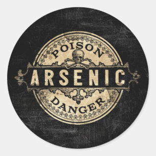 Arsenic Vintage Style Giftlabel Runder Aufkleber