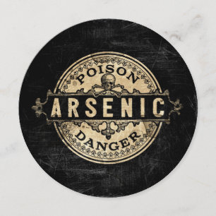 Arsenik im Vintage-Stil Giftetikett Einladung