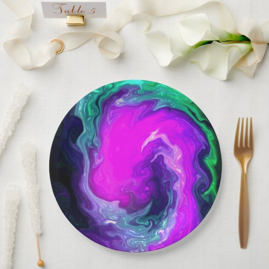 Arsty Swirl Design Pappteller (Hochzeit)