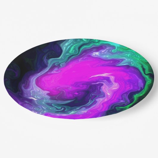 Arsty Swirl Design Pappteller (Schrägansicht)