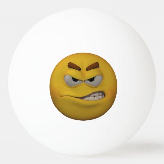 Art3d verärgerter Emoticon Tischtennisball (Vorderseite)