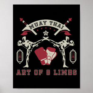 Art 8 Gliedmaßen Muay Thai Poster