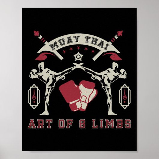 Art 8 Gliedmaßen Muay Thai Poster (Vorne)