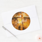 ART abstract colorful Background Runder Aufkleber (Umschlag)