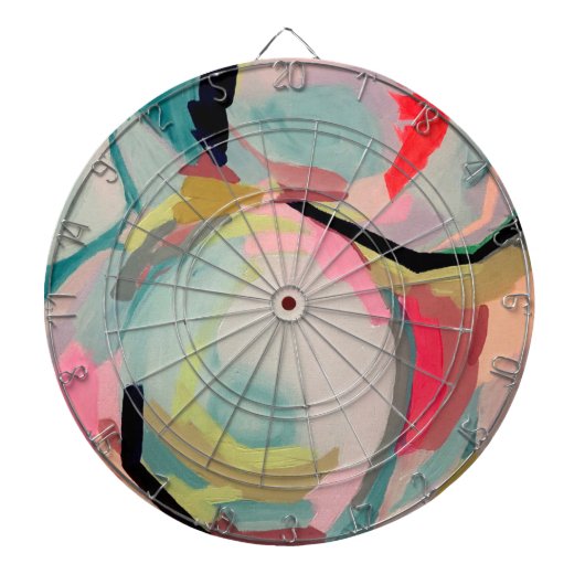 Art Abstract Fluro Acrylic Painting   Dartscheibe (vorne)