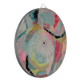 Art Abstract Fluro Acrylic Painting   Dartscheibe (Vorderseite Links)