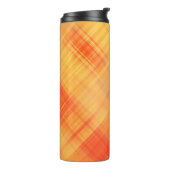art abstract geometric diagonal lines pattern, blu thermosbecher (Nach links gedreht)