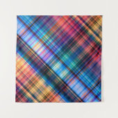 art abstract geometric diagonal pattern rainbow ba wandteppich (Vorderseite (Horizontal))