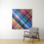 art abstract geometric diagonal pattern rainbow ba wandteppich (Beispiel (Horizontal))