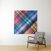 art abstract geometric diagonal pattern rainbow ba wandteppich (Beispiel)