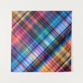art abstract geometric diagonal pattern rainbow ba wandteppich (Vorderseite)