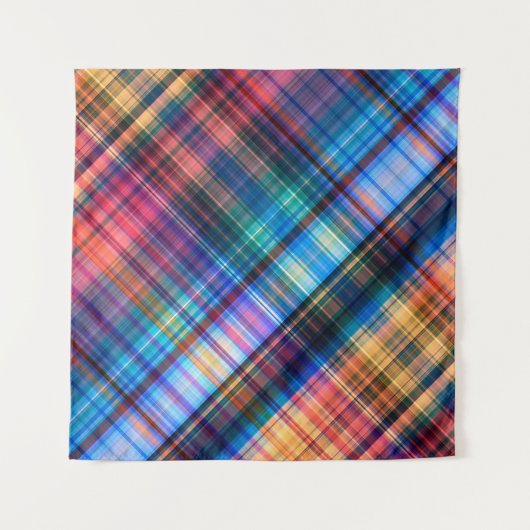 art abstract geometric diagonal pattern rainbow ba wandteppich (Vorderseite)