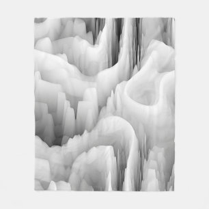 Art abstrakt Fraktal Welle verschwommen monochrome Fleecedecke