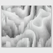 Art abstrakt Fraktal Welle verschwommen monochrome Geschenkpapier (Flach)