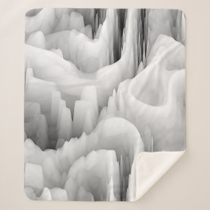Art abstrakt Fraktal Welle verschwommen monochrome Sherpadecke