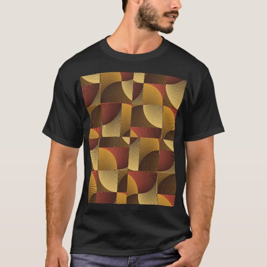 Art Abstrakt Geometric Textured Background T-Shirt (Vorderseite)