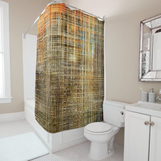 Art abstrakte farbige geometrische Schnittkante Duschvorhang (Beispiel)