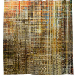 Art abstrakte farbige geometrische Schnittkante Duschvorhang