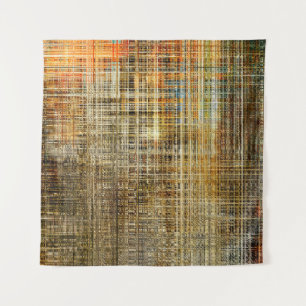 Art abstrakte farbige geometrische Schnittkante Wandteppich