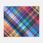 Art abstrakte geometrische Muster Regenbogen ba Fleecedecke (Vorderseite (Horizontal))