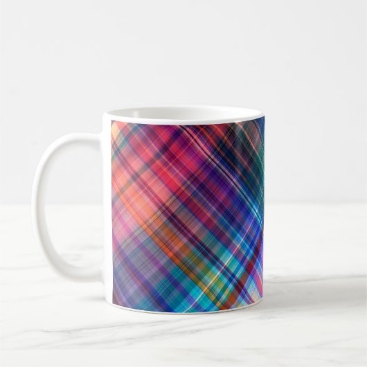 Art abstrakte geometrische Muster Regenbogen ba Kaffeetasse (Links)