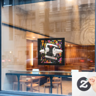Art abstrakte verführerische Farbklammern Fensteraufkleber