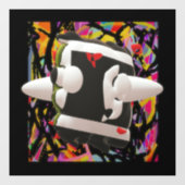 Art abstrakte verführerische Farbklammern Fensteraufkleber (Blatt)