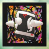 Art abstrakte verführerische Farbklammern Fensteraufkleber (Blatt 3)