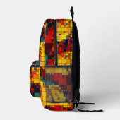 Art abstraktes, dynamisches geometrisches Regenbog Bedruckter Rucksack (Rechts)