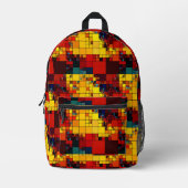 Art abstraktes, dynamisches geometrisches Regenbog Bedruckter Rucksack (Vorderseite)